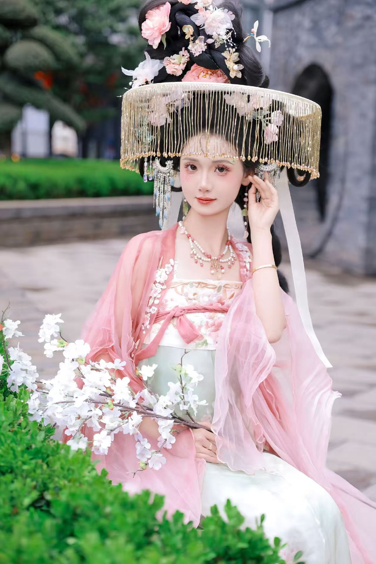 粉色帷帽 客片 2
