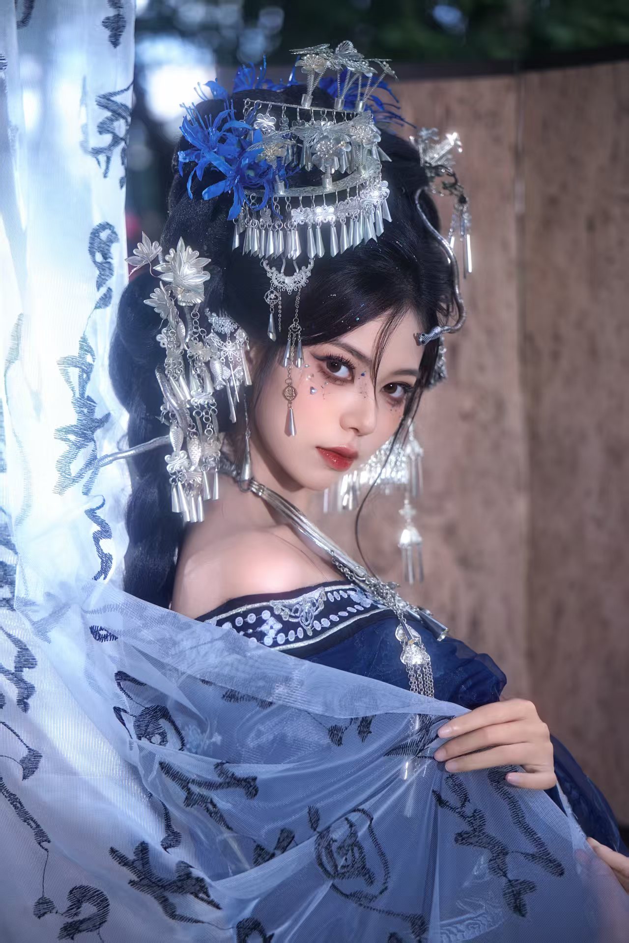 蓝色苗疆蛊女 客片 3