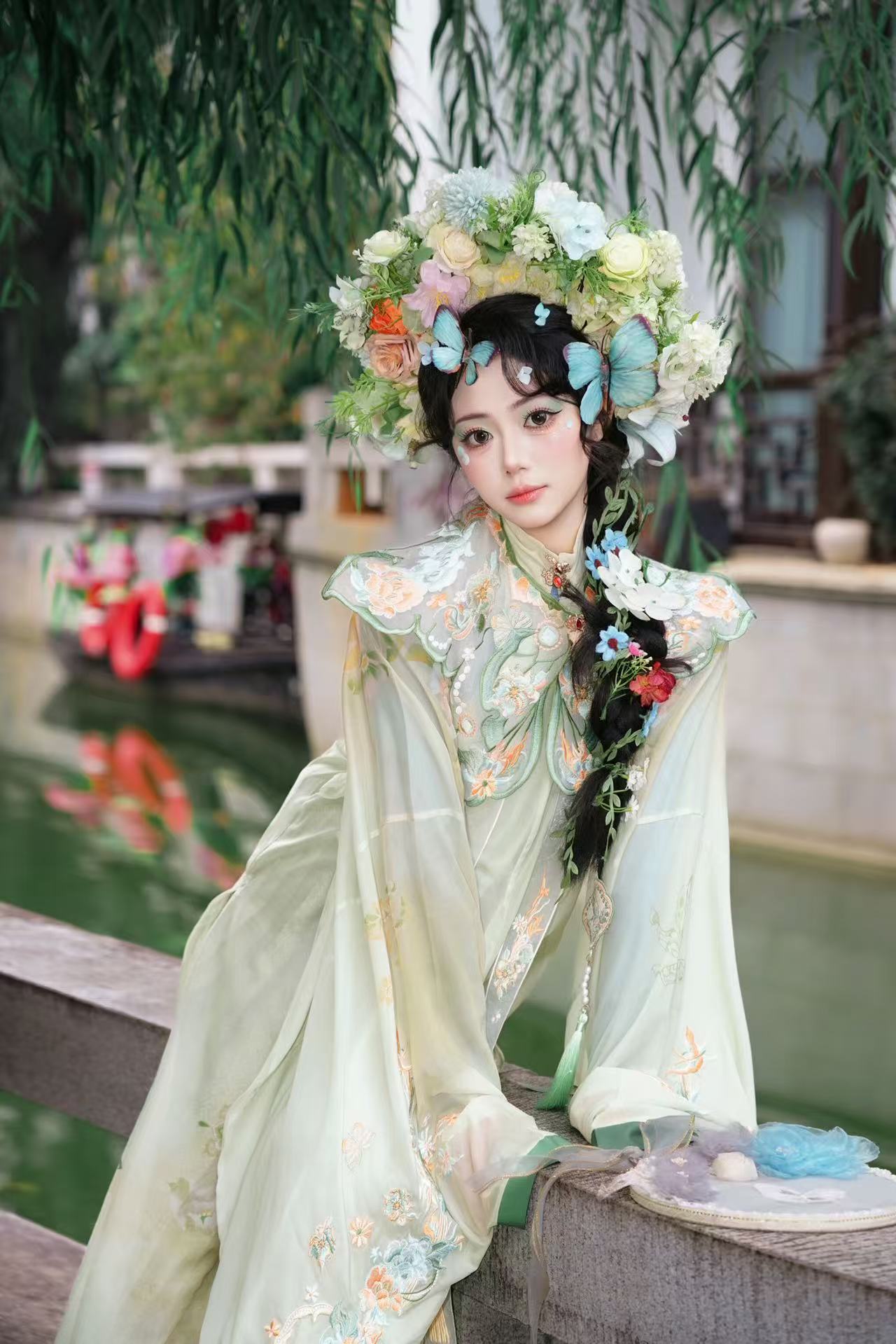 高定绿色簪花 客片 2