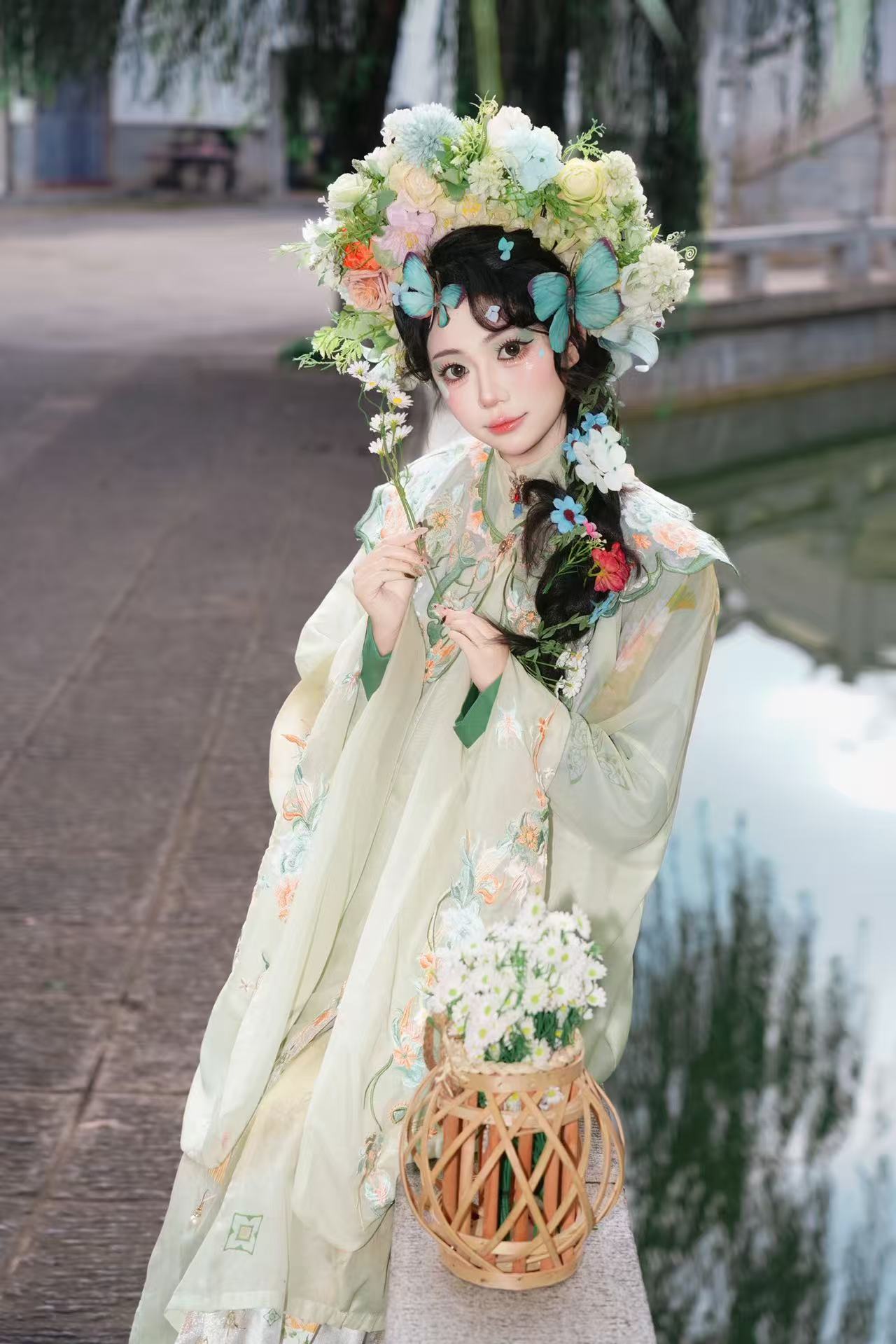 高定绿色簪花 客片 3